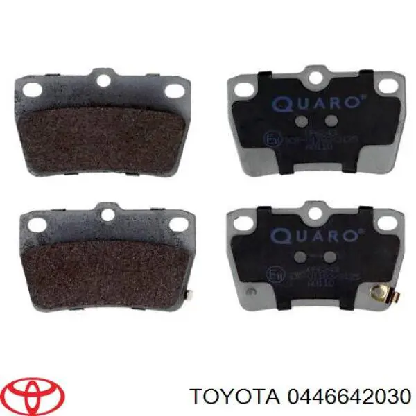 Задні гальмівні колодки Toyota 0446642030 ціна, від 14.67 USD