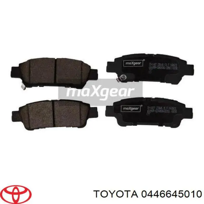 Задні гальмівні колодки Toyota 0446645010 ціна, від 17.75 USD