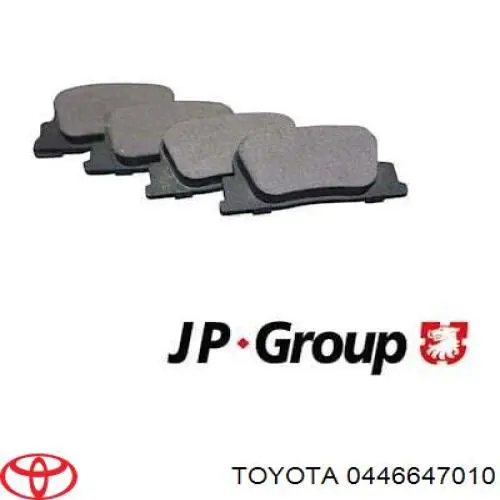 Задні дискові колодки Toyota 0446647010