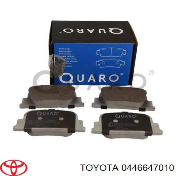 0446647010 Toyota Колодки гальмівні задні, дискові