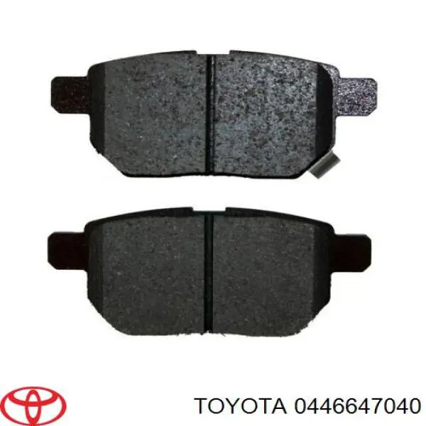 0446647040 Toyota колодки гальмові задні, дискові