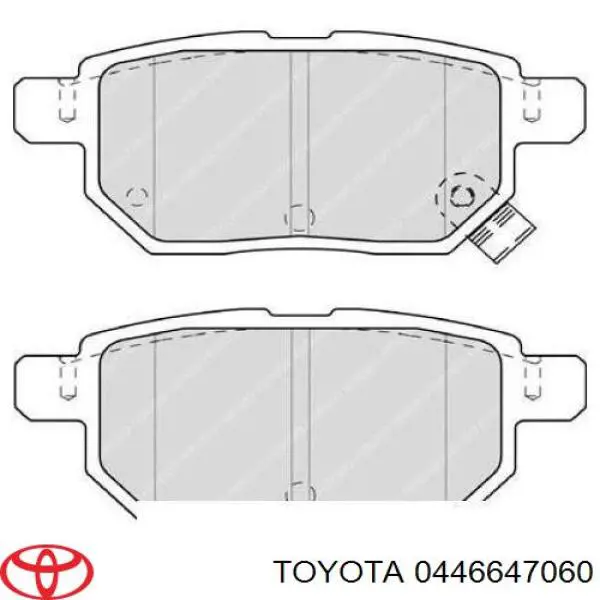 Задні гальмівні колодки Toyota 0446647060 ціна, від 28.05 USD