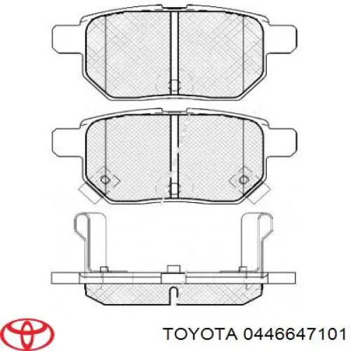 Задні гальмівні колодки 0446647101 Toyota