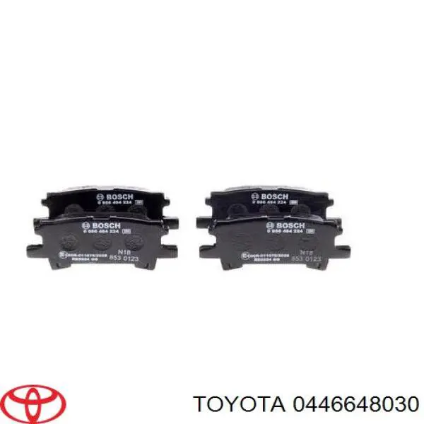 Задні дискові колодки Toyota 0446648030