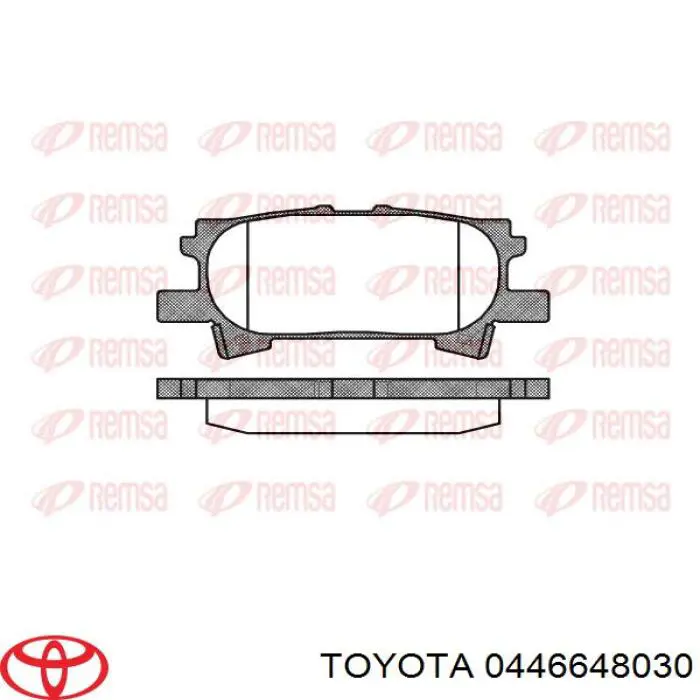 Купити 0446648030 Toyota Задні колодки