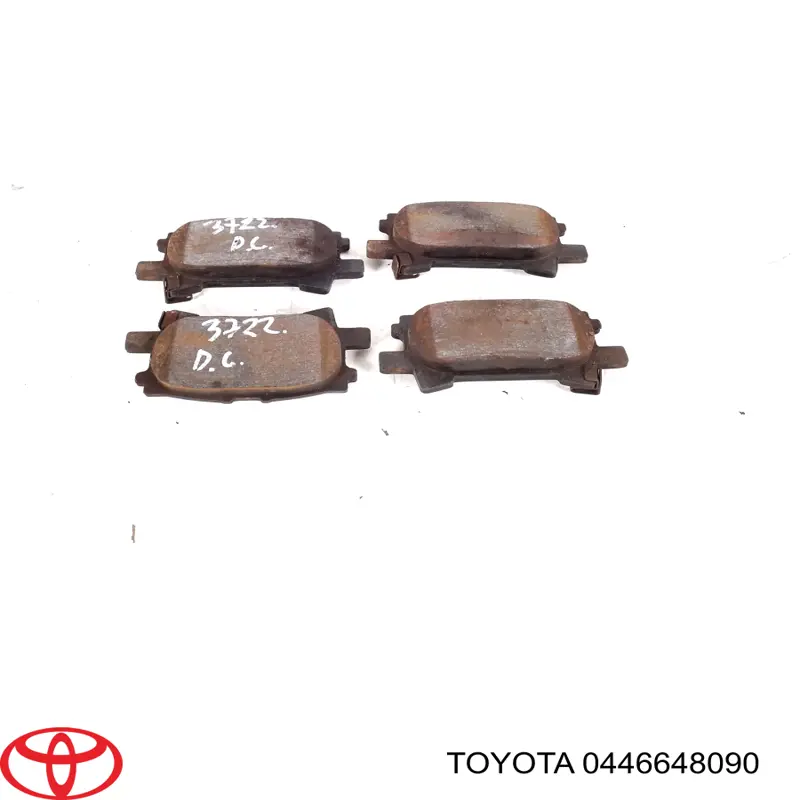 Задні дискові колодки Toyota 0446648090