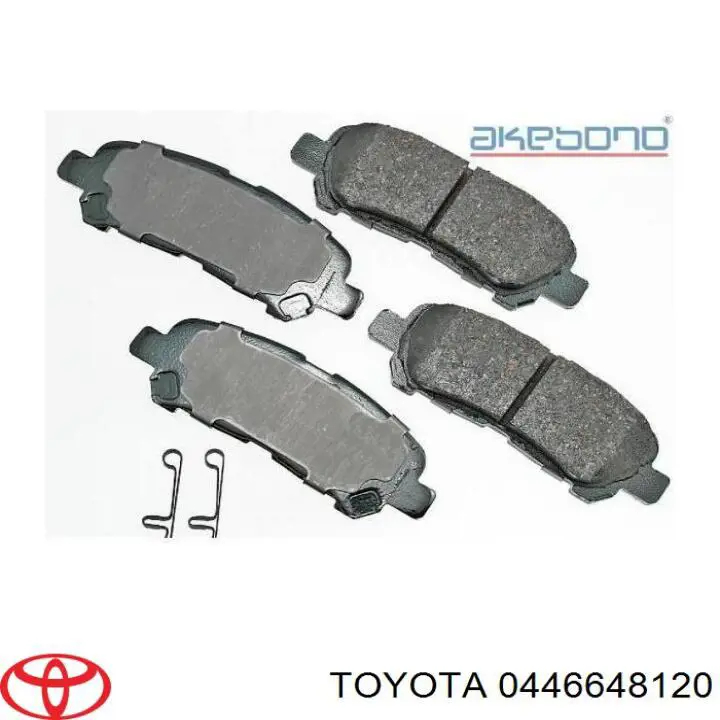 0446648120 Toyota Колодки гальмівні задні, дискові