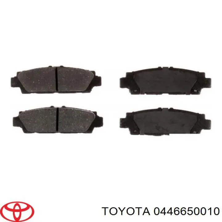 0446650010 Toyota колодки гальмові задні, дискові