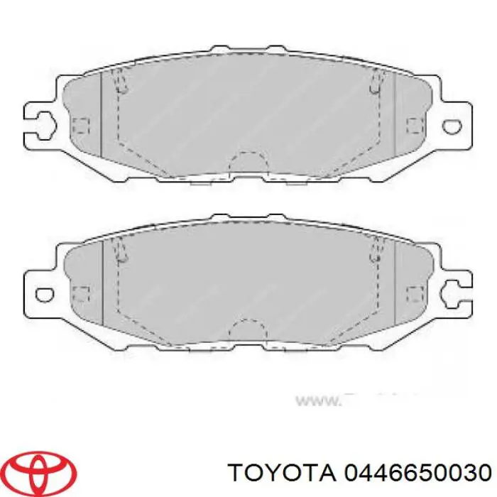 Колодки гальмові задні, дискові 0446650030 Toyota