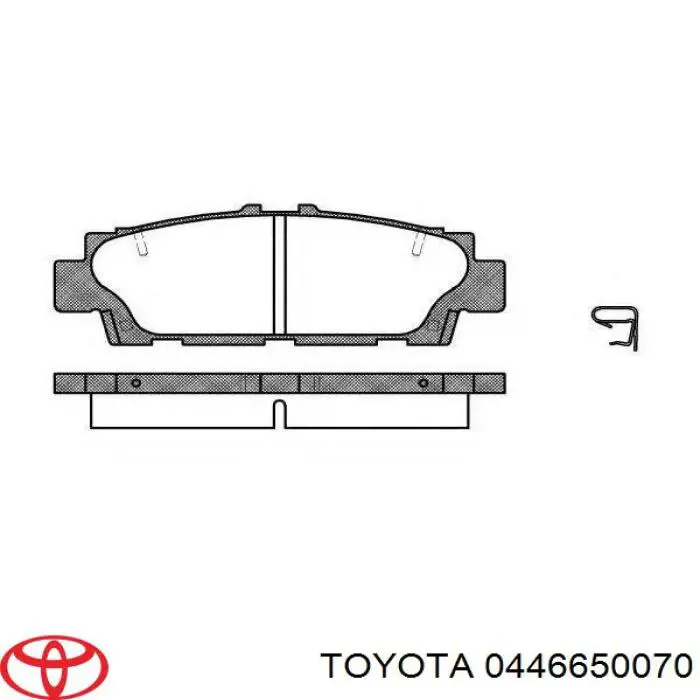 0446650070 Toyota Колодки гальмівні задні, дискові