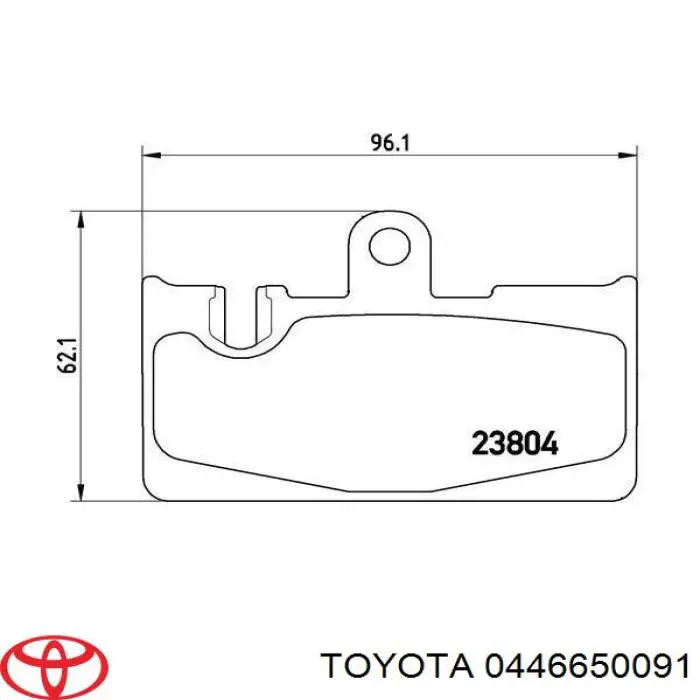 Задні гальмівні колодки Toyota 0446650091 ціна, від 15.13 USD