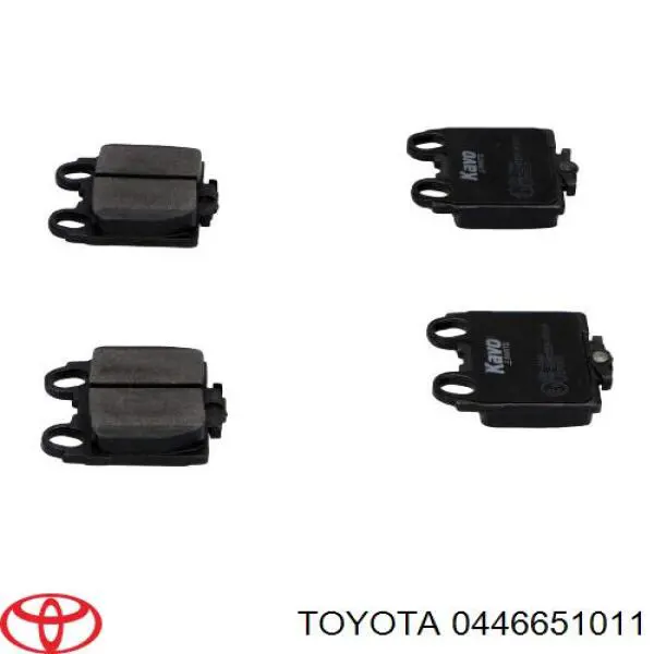 Задні гальмівні колодки 0446651011 Toyota