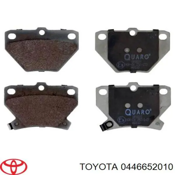 0446652010 Toyota колодки гальмові задні, дискові