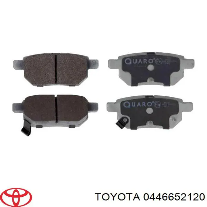 0446652120 Toyota колодки гальмові задні, дискові