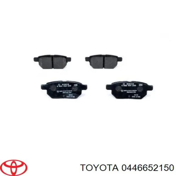 0446652150 Toyota Колодки гальмівні задні, дискові