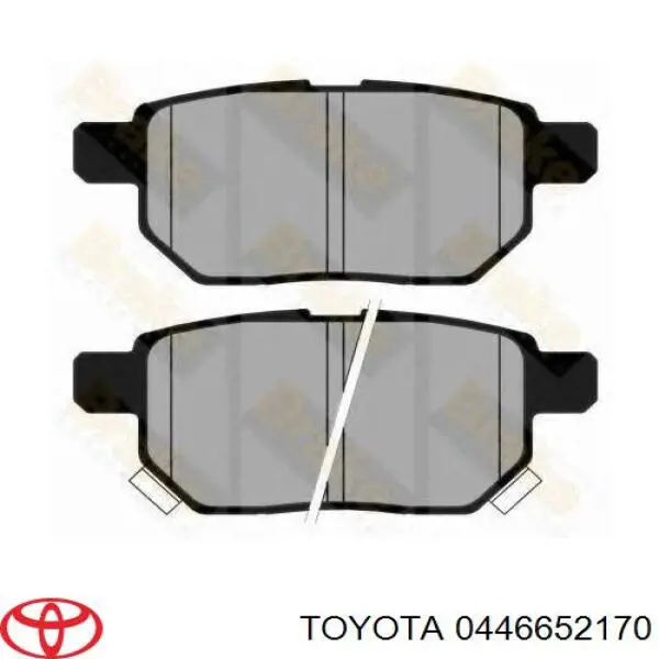 Задні дискові колодки Toyota 0446652170