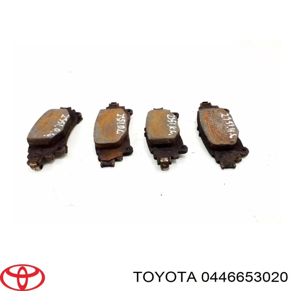 Задні гальмівні колодки 0446653020 Toyota