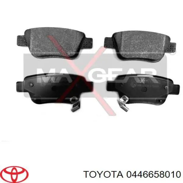 Задні гальмівні колодки 0446658010 Toyota