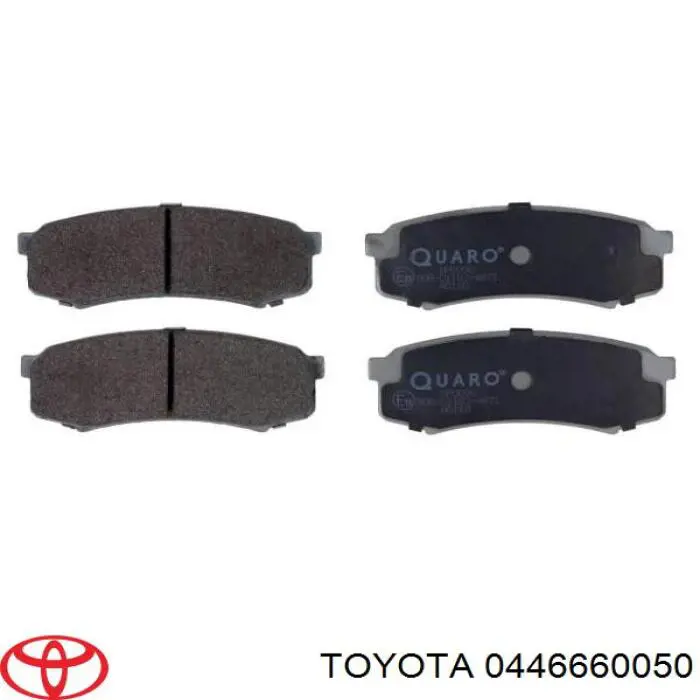 0446660050 Toyota колодки гальмові задні, дискові