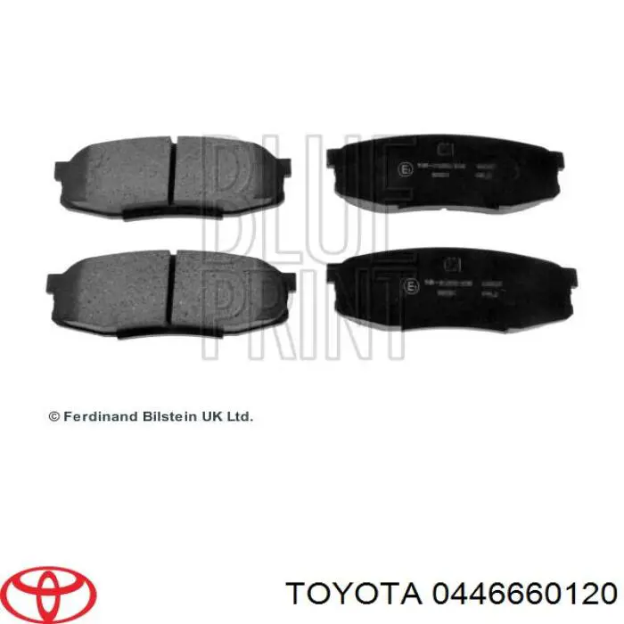 0446660120 Toyota колодки гальмові задні, дискові