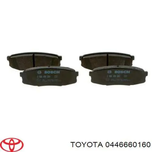 0446660160 Toyota колодки гальмові задні, дискові
