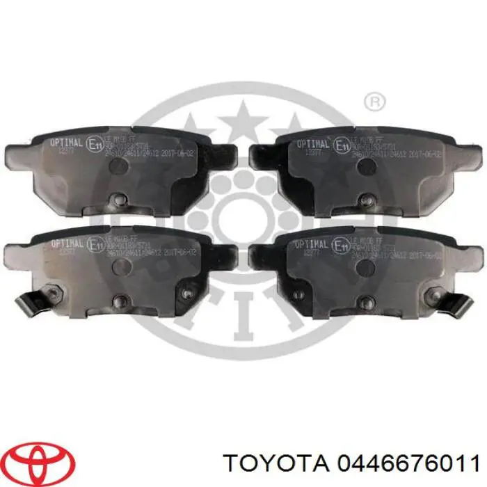 Задні гальмівні колодки 0446676011 Toyota