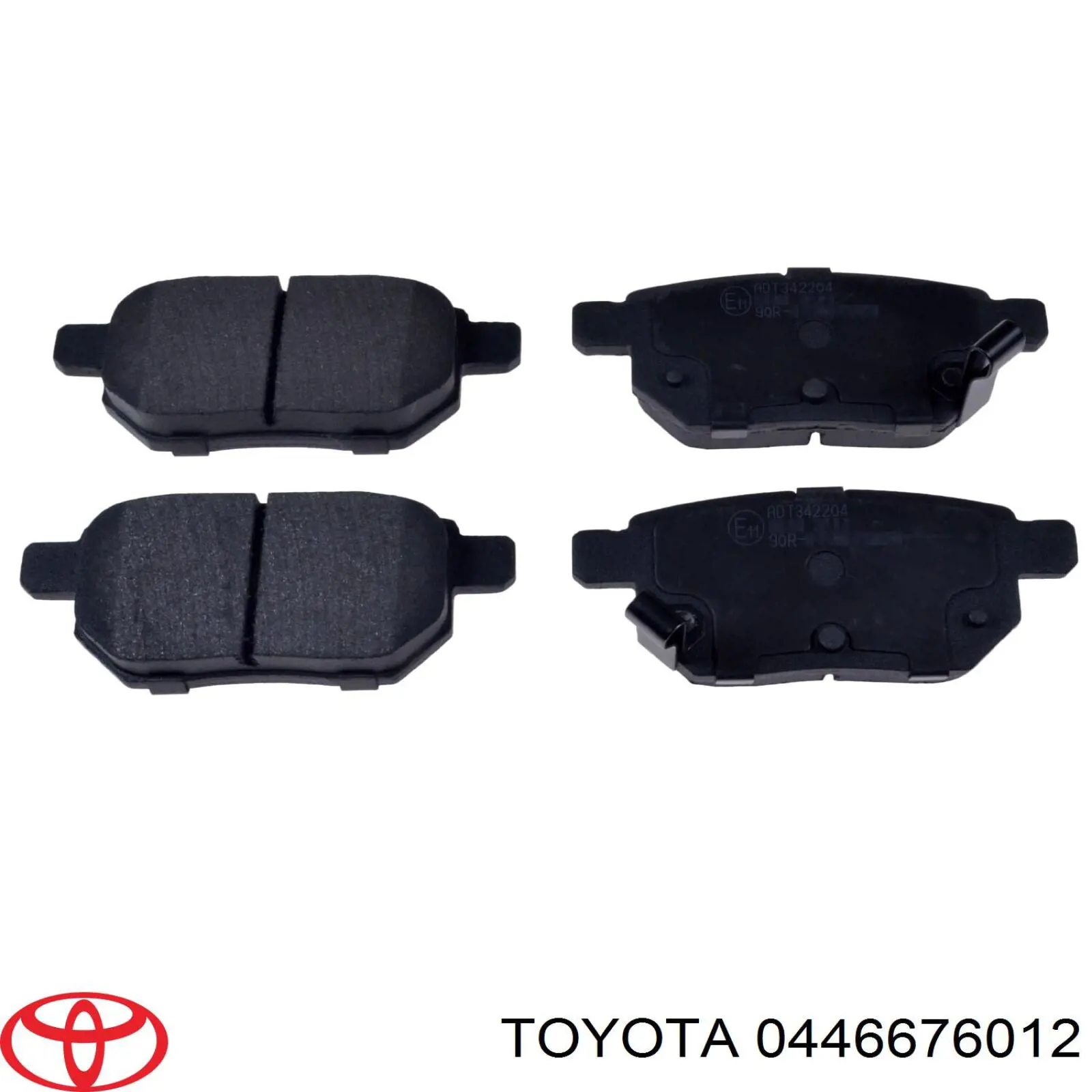 0446676012 Toyota колодки гальмові задні, дискові