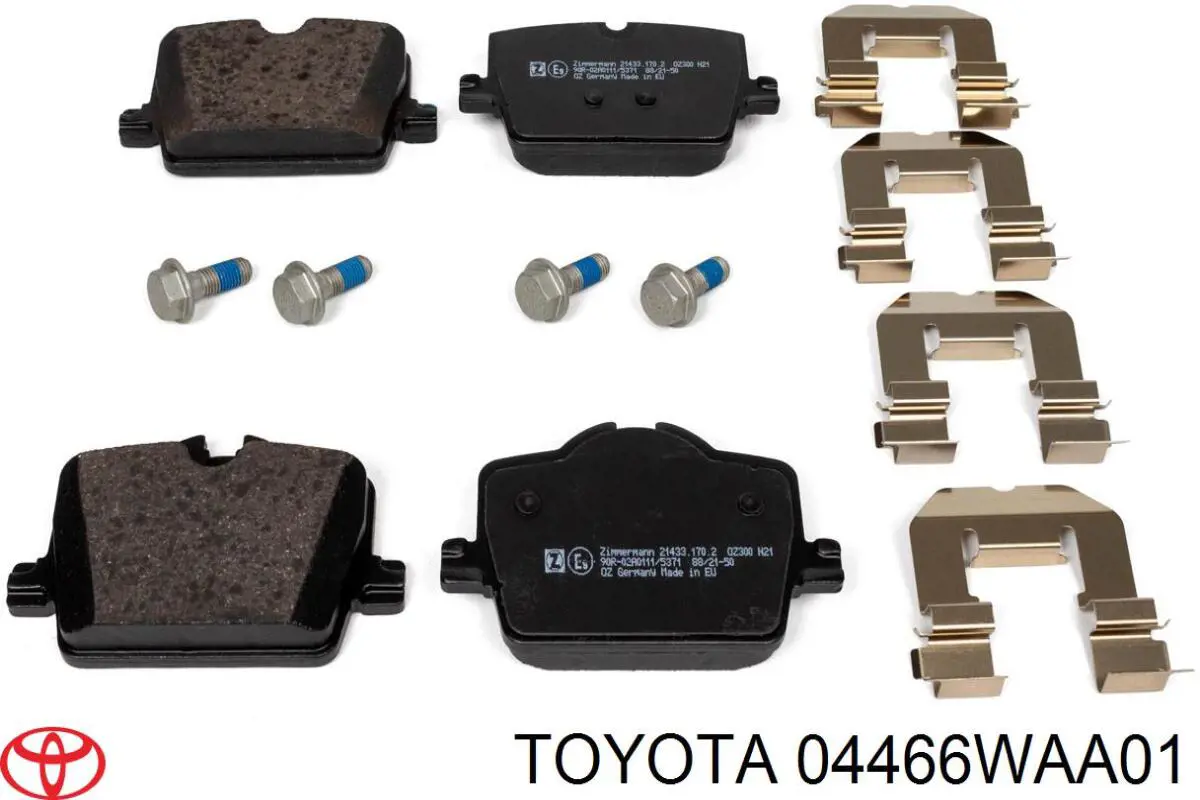 Задні гальмівні колодки 04466WAA01 Toyota