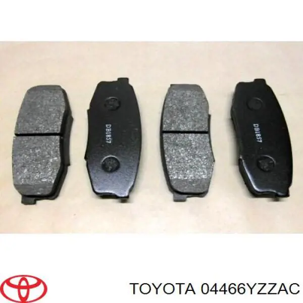 04466YZZAC Toyota Колодки гальмівні задні, дискові