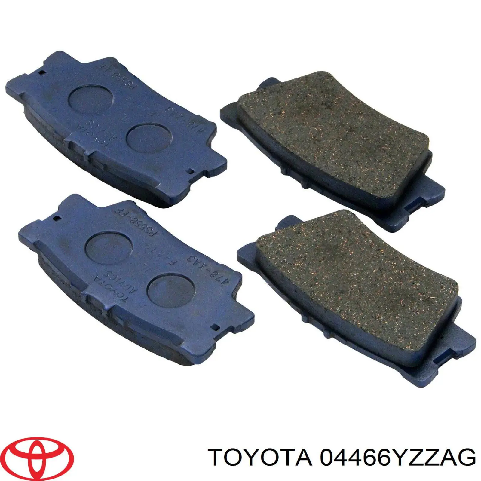 04466YZZAG Toyota Колодки гальмівні задні, дискові