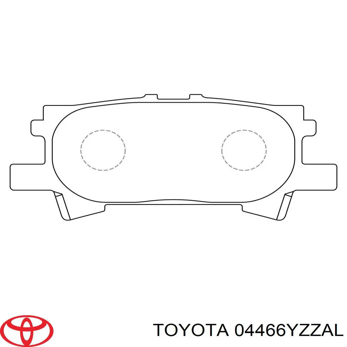 04466YZZAL Toyota колодки гальмові задні, дискові