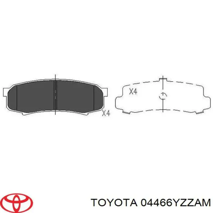 Задні гальмівні колодки Toyota 04466YZZAM ціна, від 20.18 USD