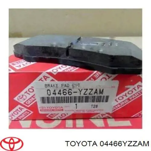 04466YZZAM Toyota Колодки гальмівні задні, дискові