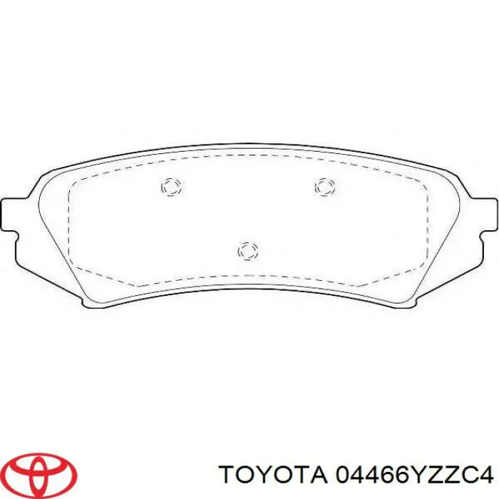 Задні гальмівні колодки Toyota 04466YZZC4 ціна, від 18.94 USD