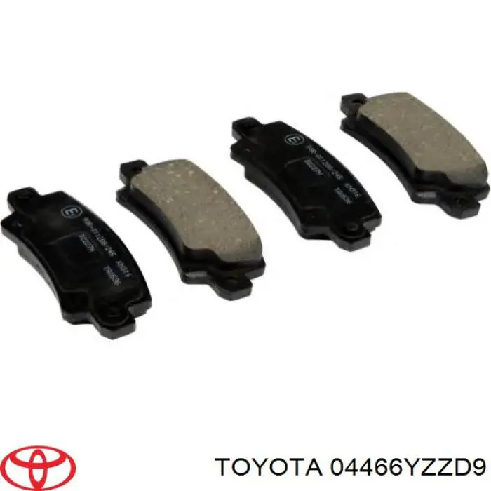 04466YZZD9 Toyota Колодки гальмівні задні, дискові