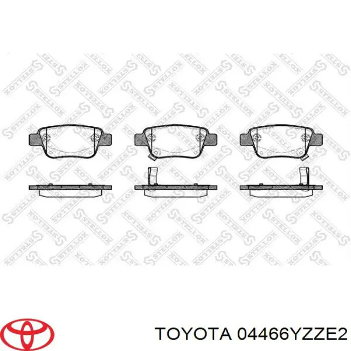 Задні гальмівні колодки Toyota 04466YZZE2 ціна, від 16.18 USD