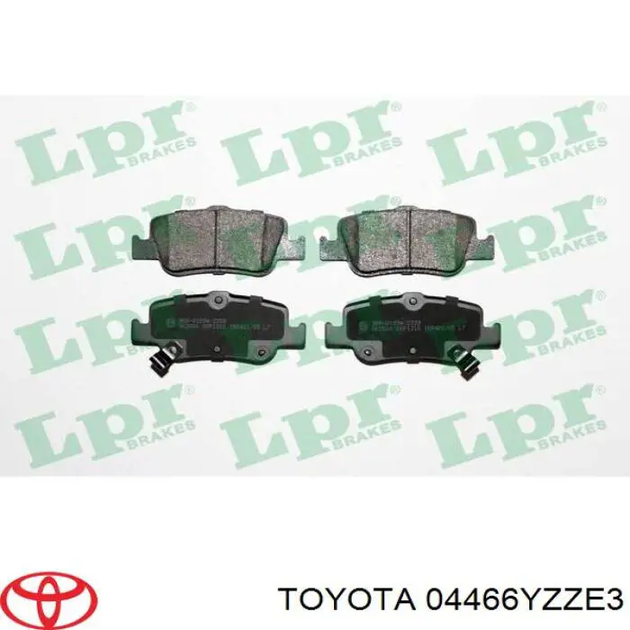 Задні гальмівні колодки 04466YZZE3 Toyota