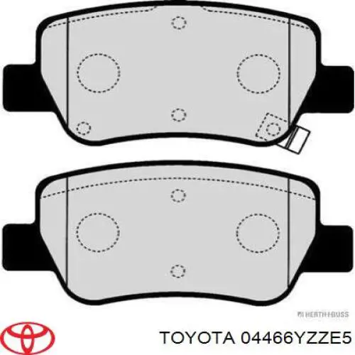 Задні гальмівні колодки 04466YZZE5 Toyota