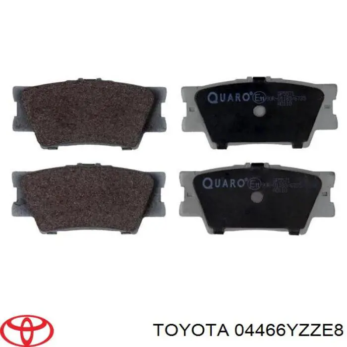 Задні гальмівні колодки Toyota 04466YZZE8 ціна, від 1250 UAH