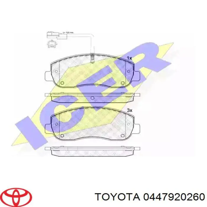 0447920260 Toyota ремкомплект супорту гальмівного переднього