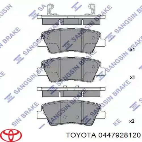 447928120 Toyota ремкомплект супорту гальмівного заднього