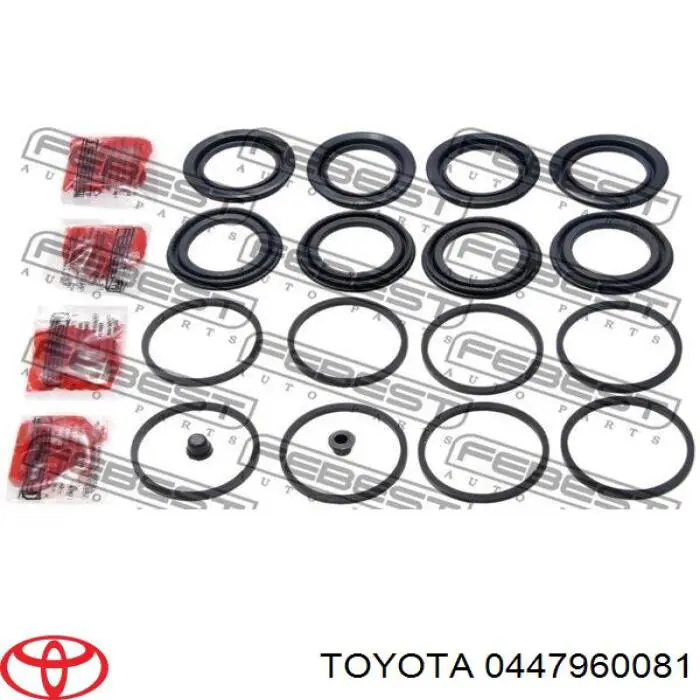 Ремкомплект супорту гальмівного переднього Toyota 0447960081 ціна, від 17.23 USD