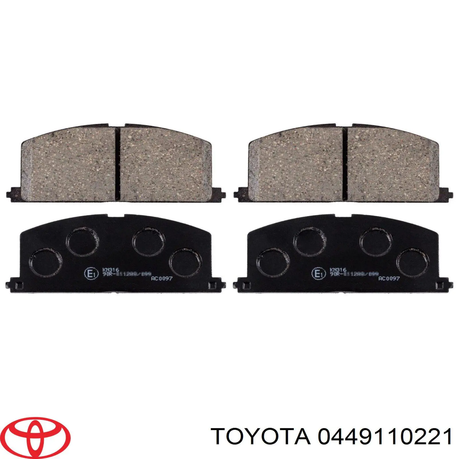 0449110221 Toyota колодки гальмівні передні, дискові