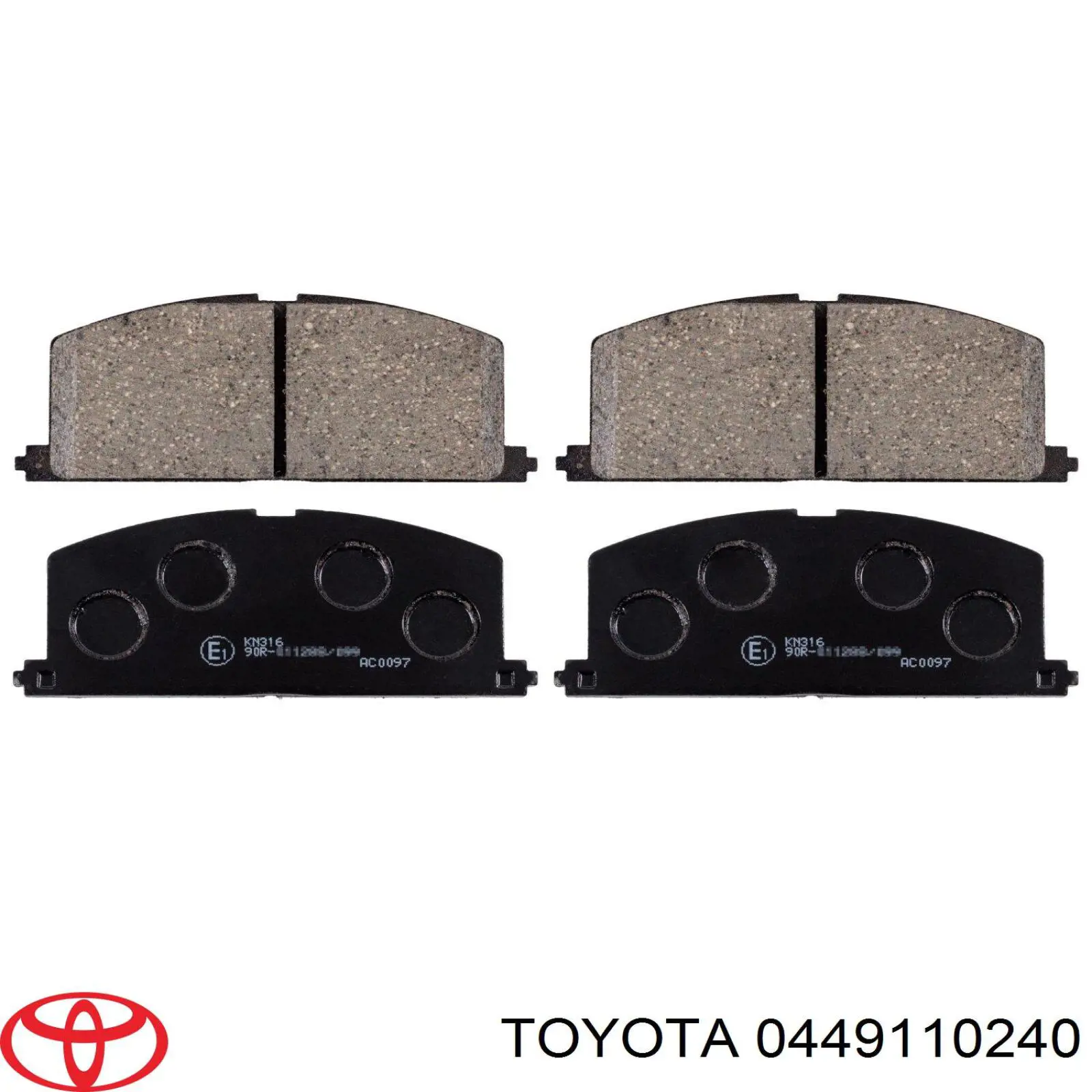 0449110240 Toyota колодки гальмівні передні, дискові
