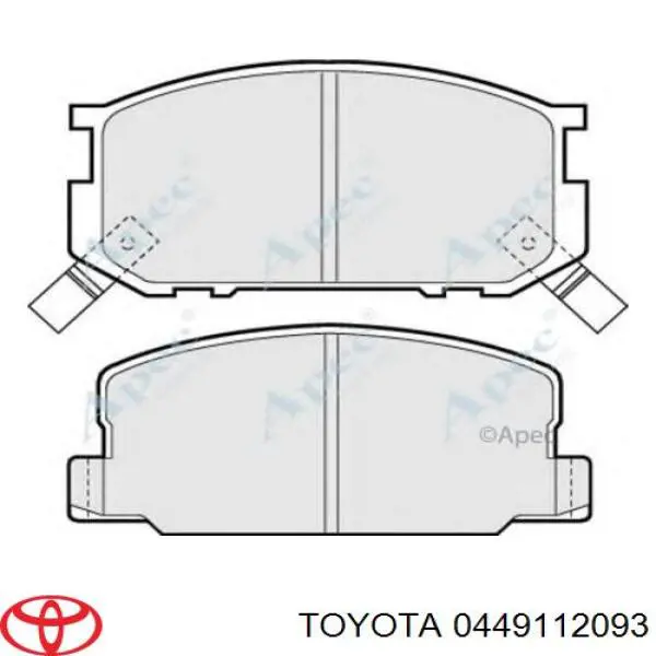 Купити 0449112093 Toyota Колодки гальмівні передні, дискові