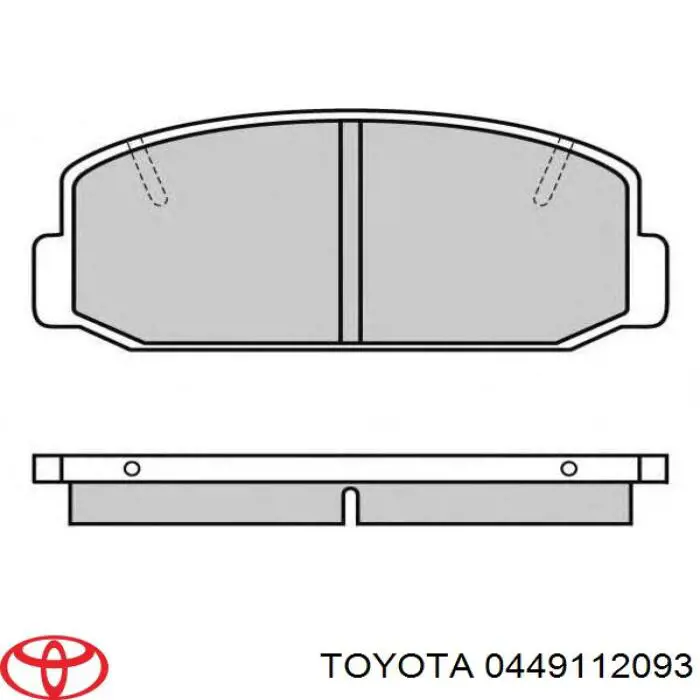 0449112093 Toyota колодки гальмівні передні, дискові