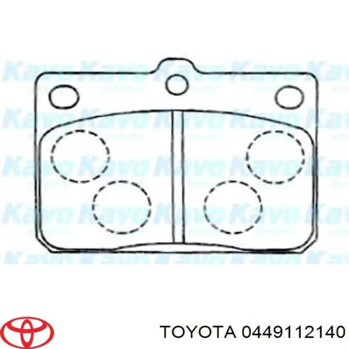 0449112140 Toyota колодки гальмівні передні, дискові