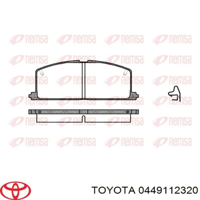 0449112320 Toyota колодки гальмівні передні, дискові