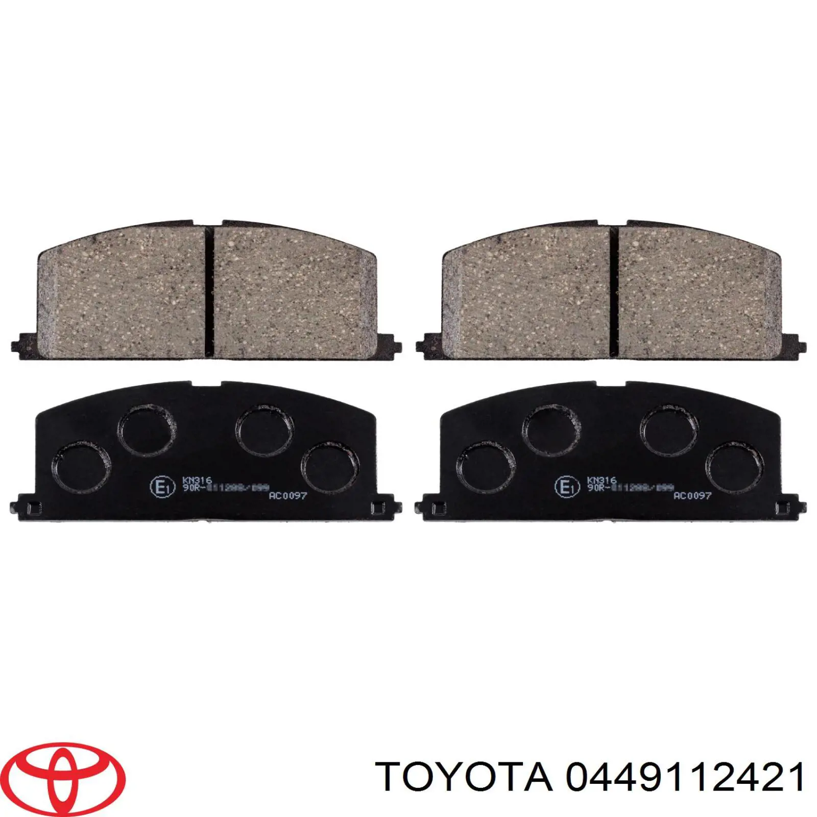 Гальмівні колодки Toyota 0449112421 ціна, від 14.48 USD