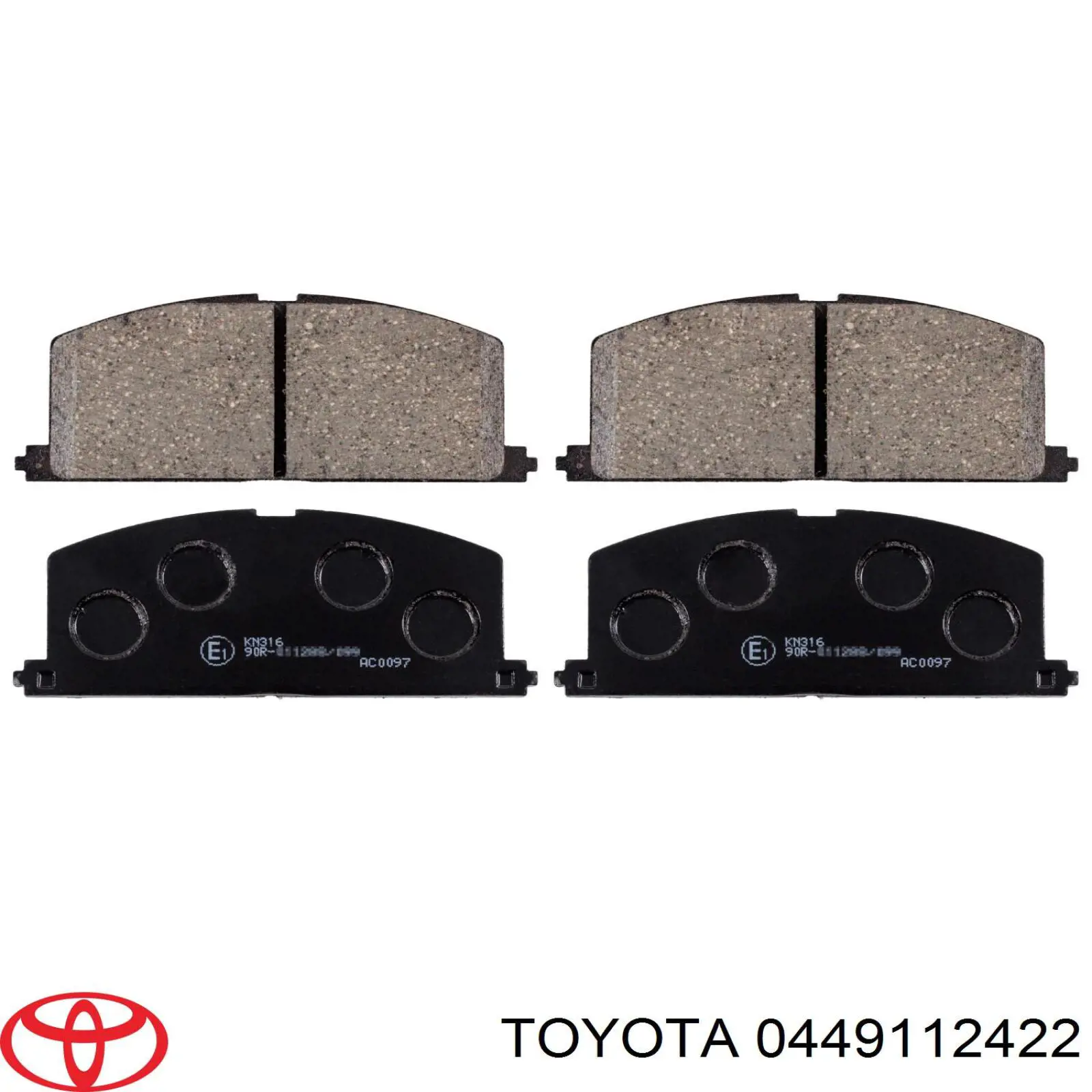 0449112422 Toyota колодки гальмівні передні, дискові